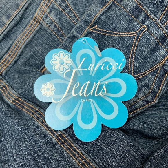 Luricci Forever Firm International Denim Jean Skirt Sz 26 Blue Butt Lifter NWOT - Picture 3 of 6